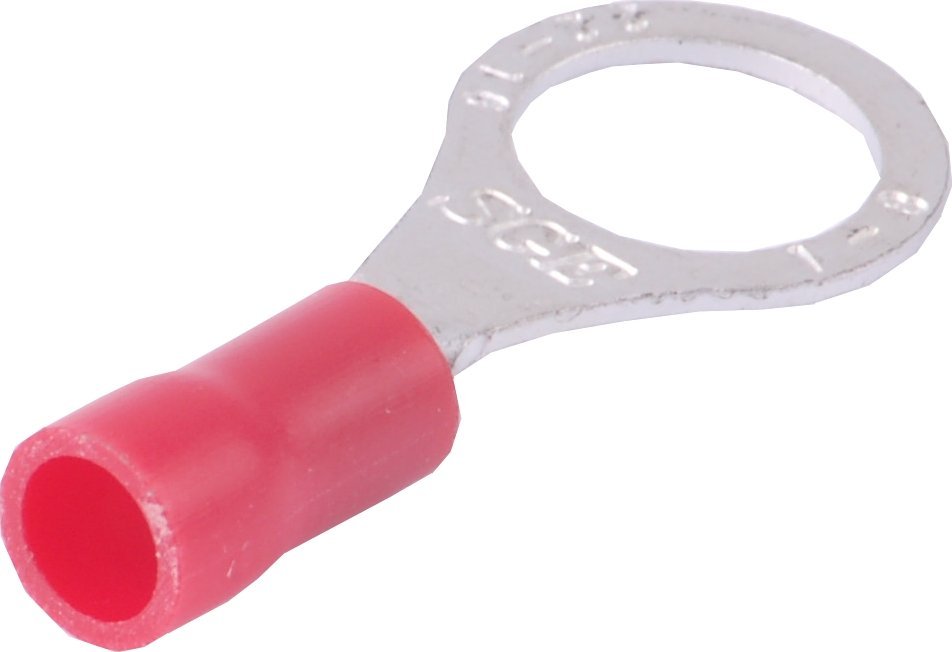 Końcówka kablowa izolowana oczkowa Cu M8 100szt czerwona