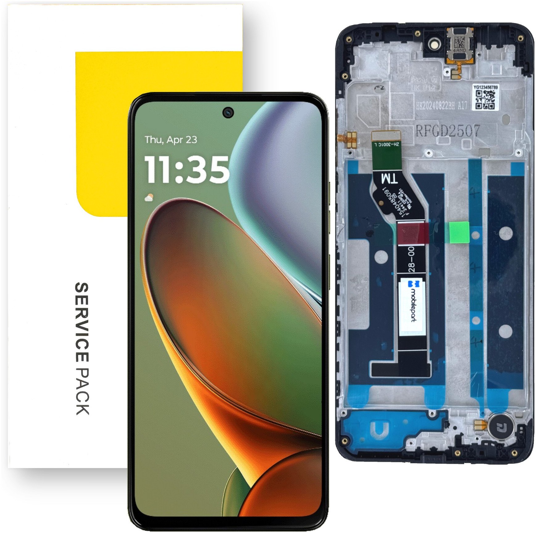 Wyświetlacz do Motorola Moto G15 / G15 Power LCD Ramka Oryginał Mobilepart