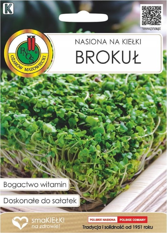 Nasiona na kiełki Brokuł 8g Smaczne i pełne zdrowia
