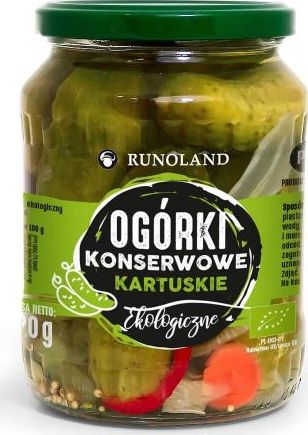 RUNOLAND OGÓRKI KONSERWOWE KARTUSKIE BIO 670 g - RUNOLAND