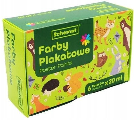 Farby plakatowe 20ml 6 kolorów