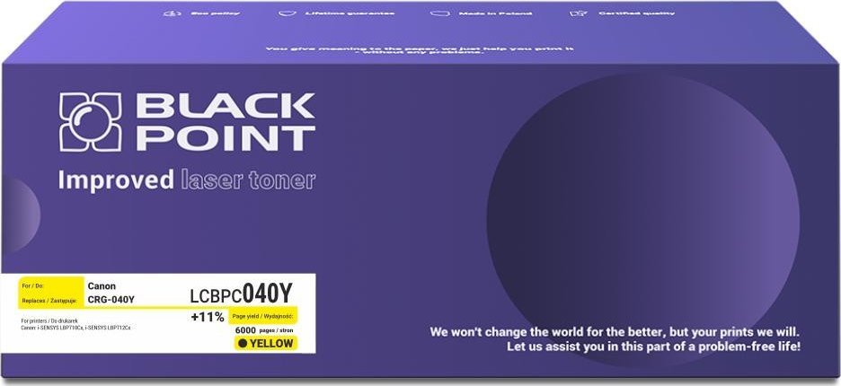 Toner Black Point Toner Black Point LCBPC040Y zamiennik Canon CRG-040Y yellow