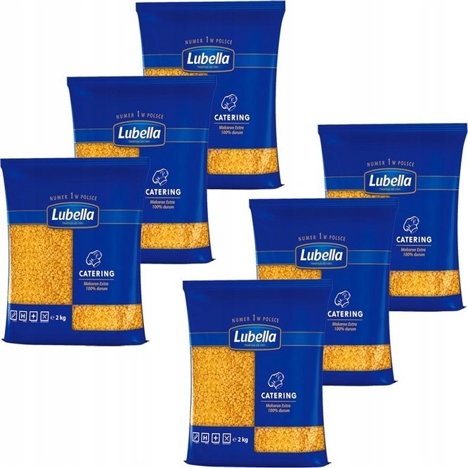Lubella Lubella Catering Makaron muszelki małe 2 kg x 6 sztuk