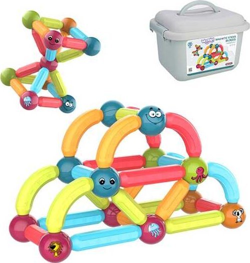 Woopie Magnetyczne Klocki Konstrukcyjne Edukacyjne 52 El.