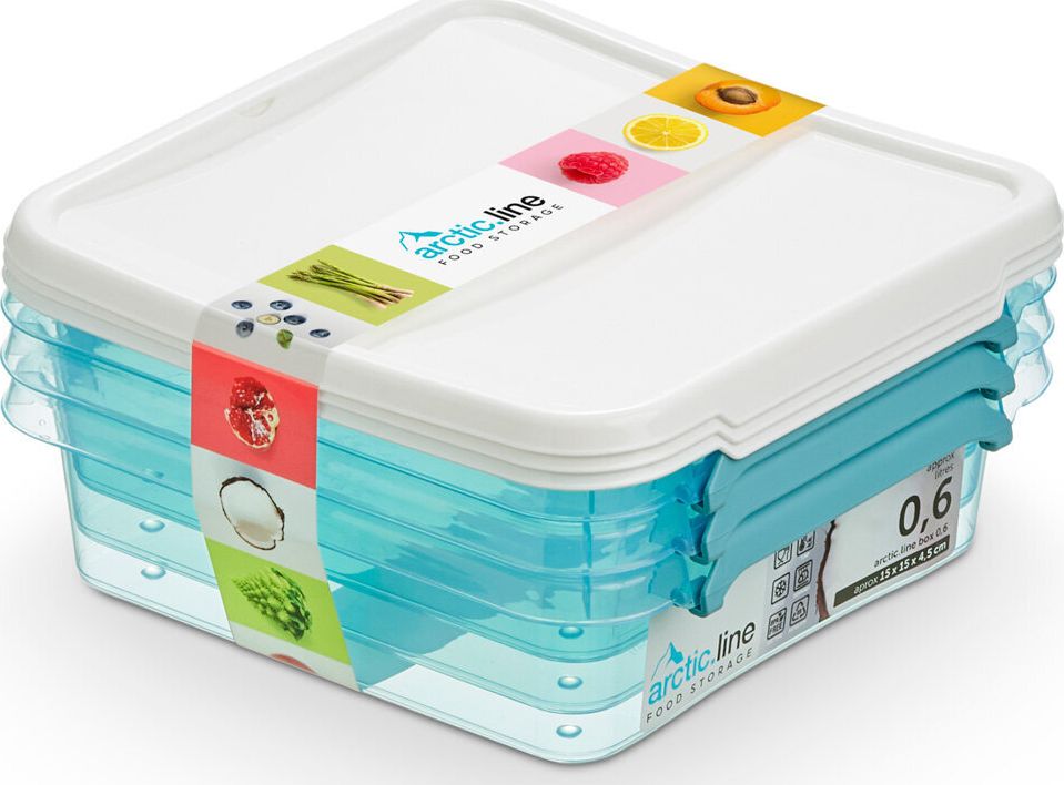 ORPLAST Orplast maisto saugojimo indas, 0.6l, 3 vnt