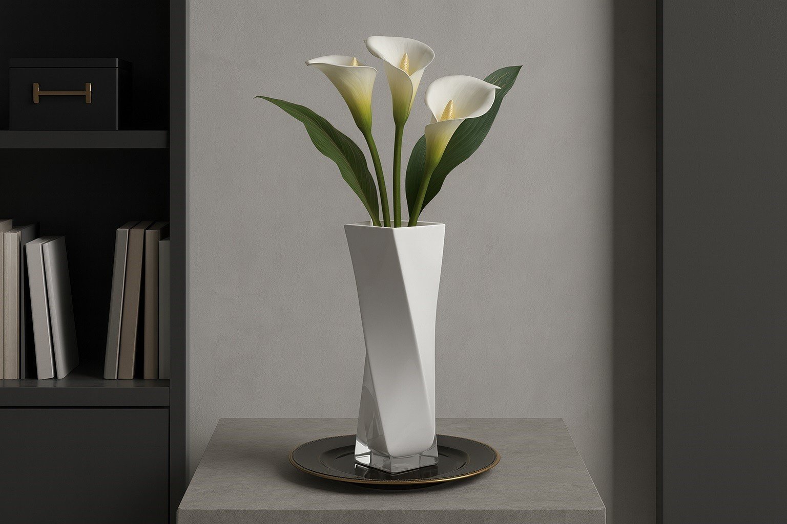 Wazon szklany 28 cm biały Asa Glass