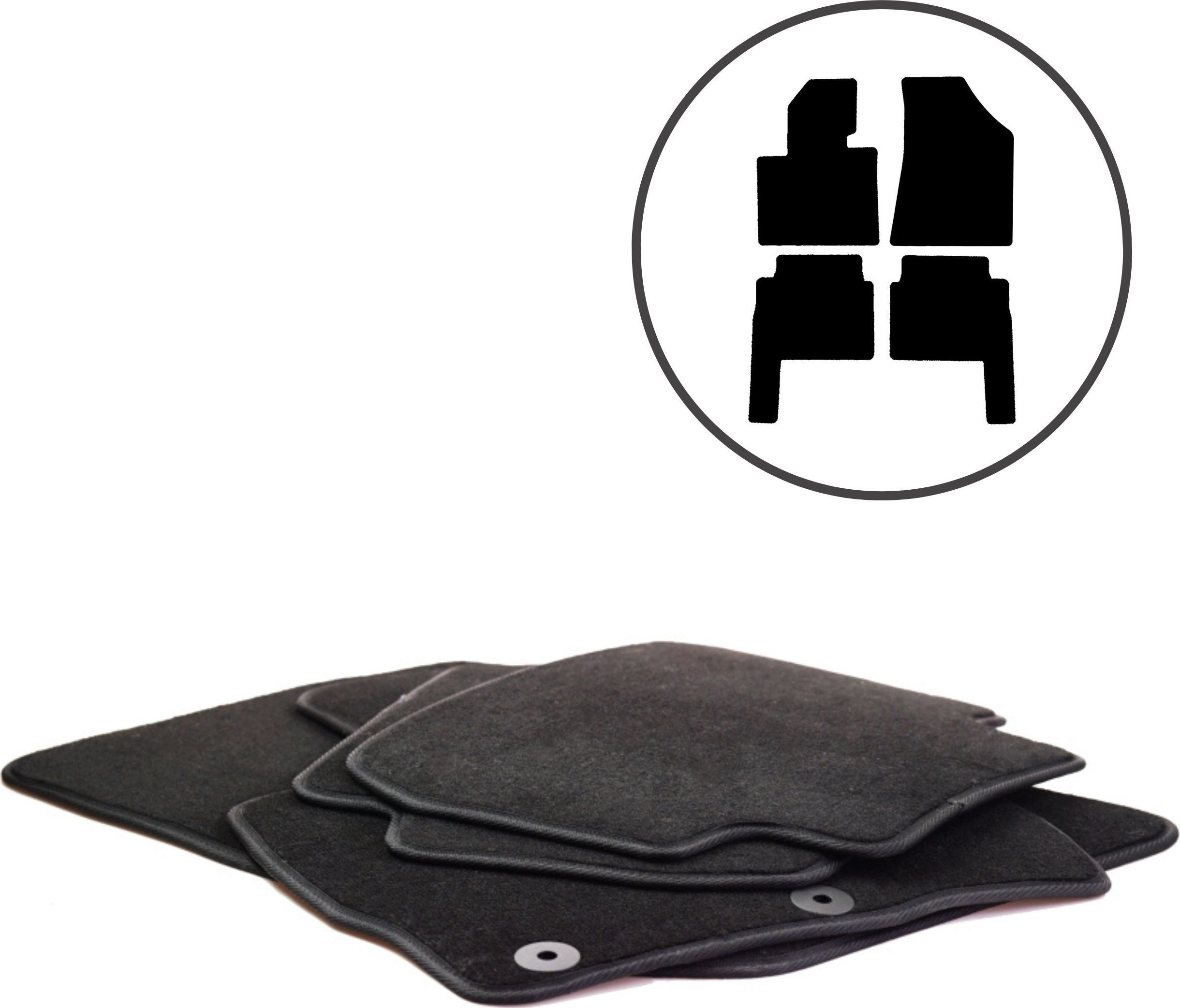 Dikel Dywaniki samochodowe welurowe 4szt. KIA Sorento II