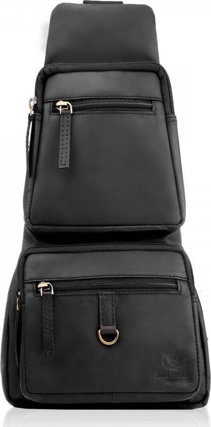 Paolo Peruzzi Plecak na jedno ramię brązowy PAOLO PERUZZI skórzany T-38-BL