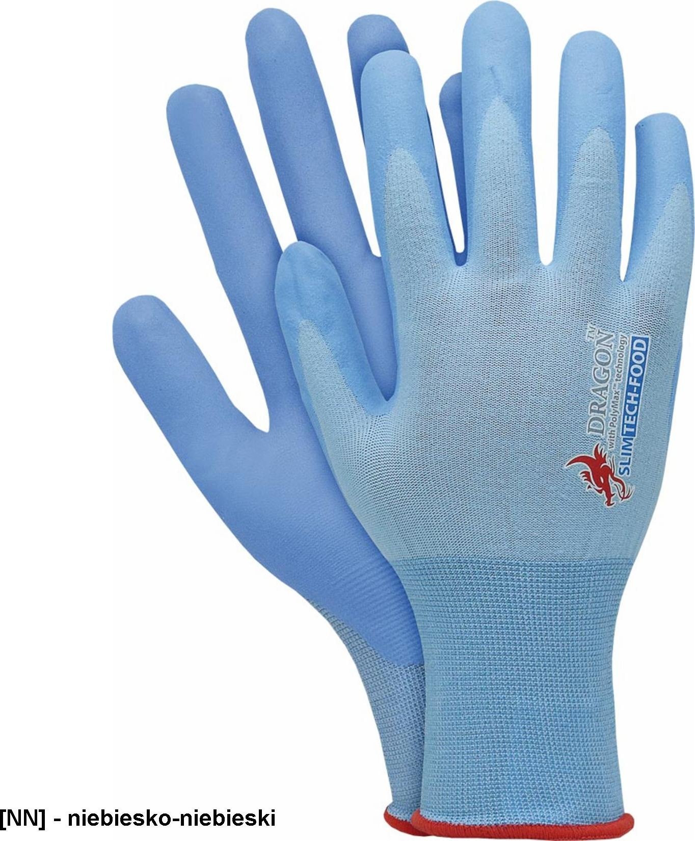 R.E.I.S. SLIMTECH-FOOD - Rękawice ochronne powlekane, zakończone ściągaczem 9