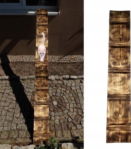 QLS DRABINKA DREWNIANA SCHODY DLA KOTA 1M + HACZYKI