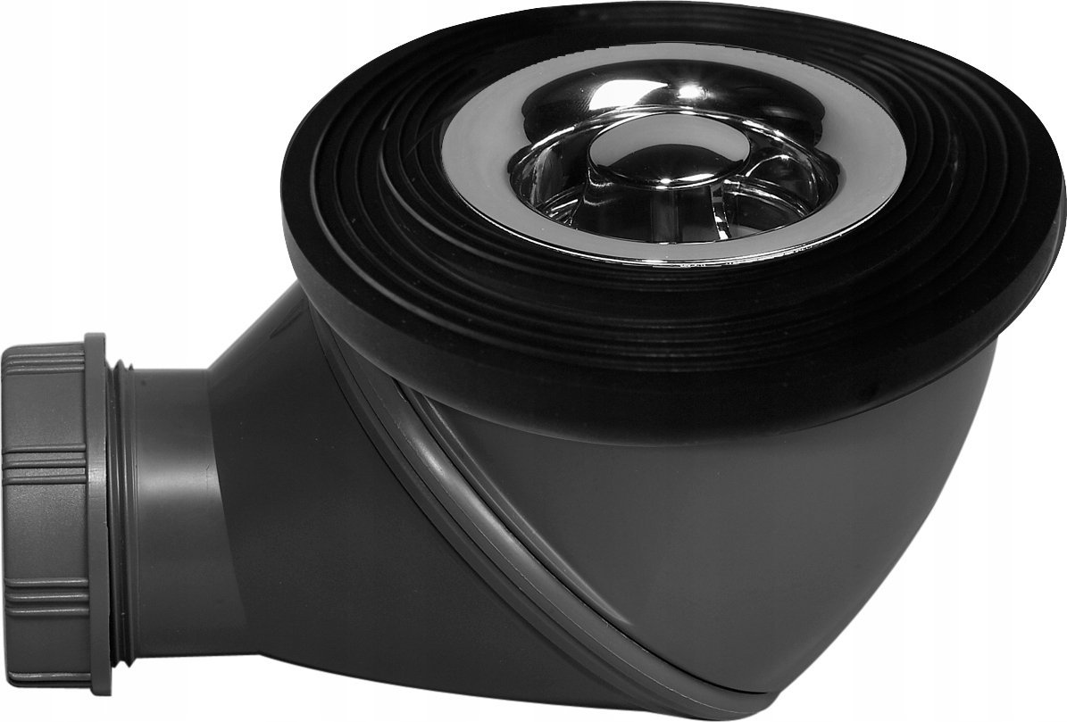 Syfon Tycner Syfon brodzikowy JAMES fi50mm z grzybkiem chrom czyszczony od góry [1/25]