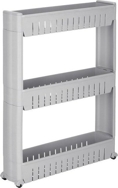 Springos Mobilny regał na kółkach szafka łazienkowa 3 półki szary UNIWERSALNY