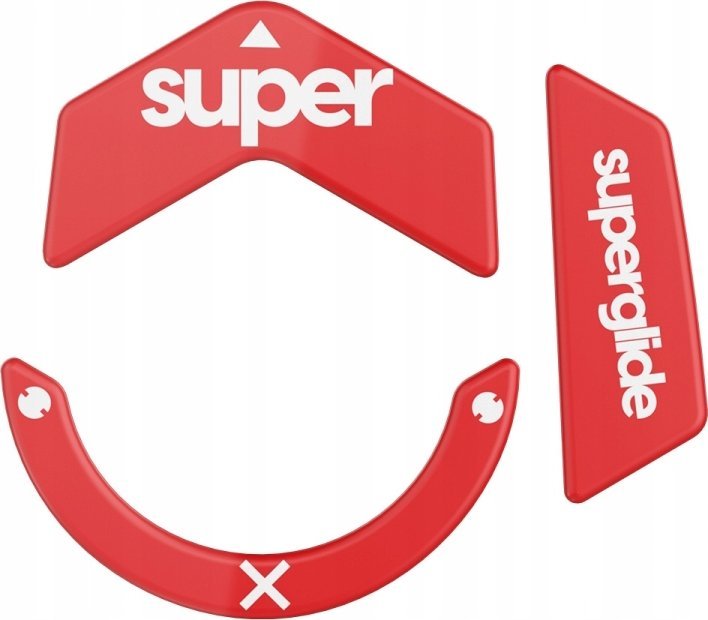 Ślizgacze Pulsar Superglide Wersja 2 Szkła Ślizgacze dla Logitech G502X - Czerwony