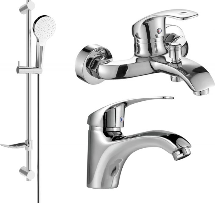 Mexen Mexen Fabia DF05 zestaw wannowy, chrom - 746503DF05-00