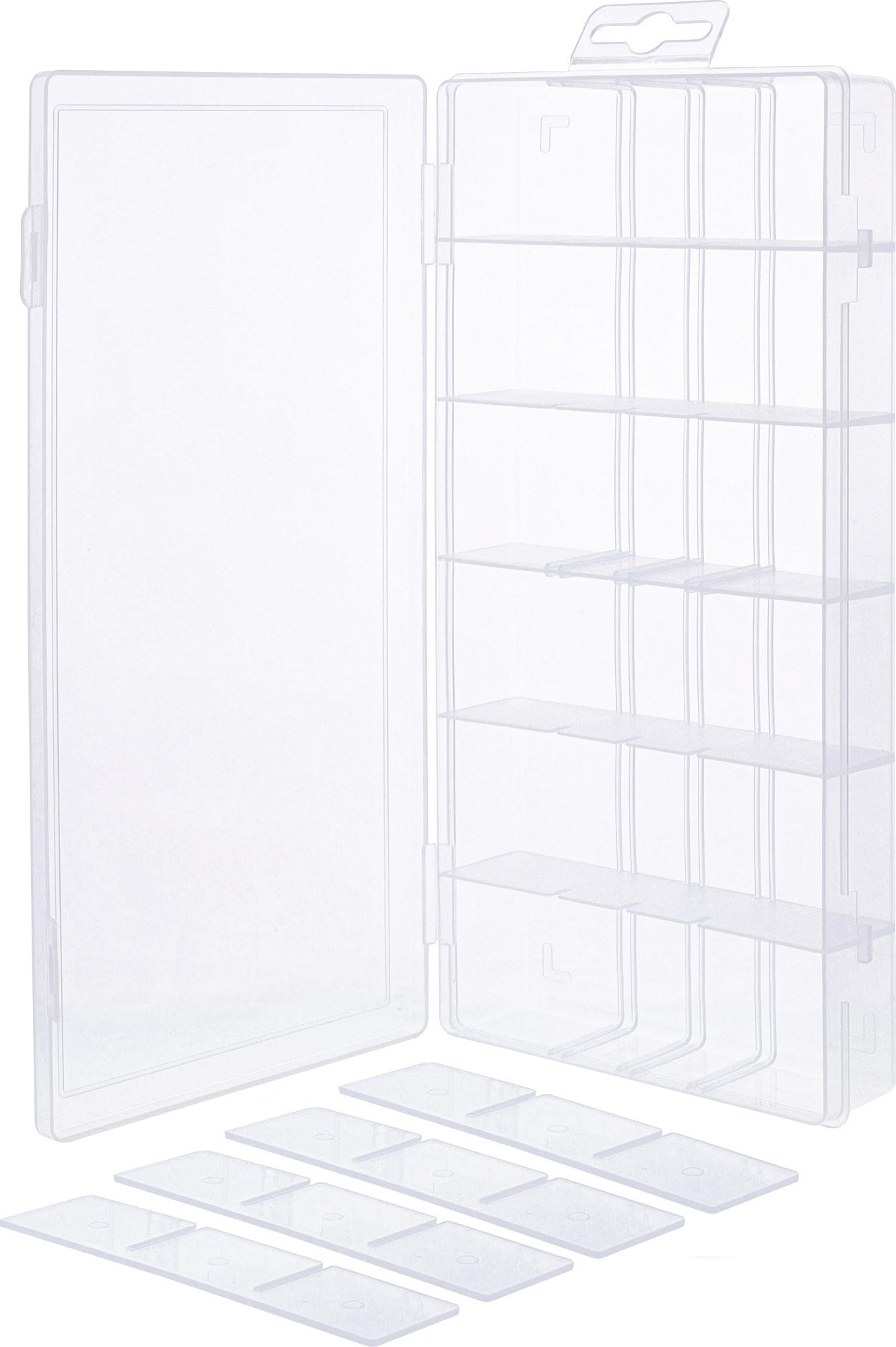 InLine® Kleinteilebox, 18 Fächer, Abmessungen: 207x110x27mm, transparent