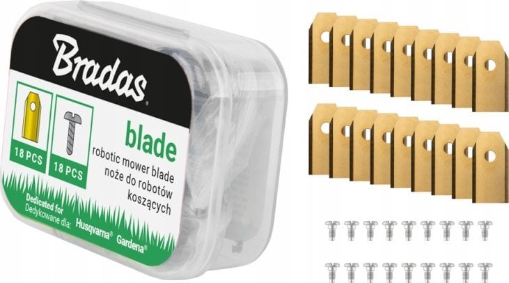 HUSQVARNA/GARDENA ROBOT MOWING BLADES 18 pcs. TITAN GOLD