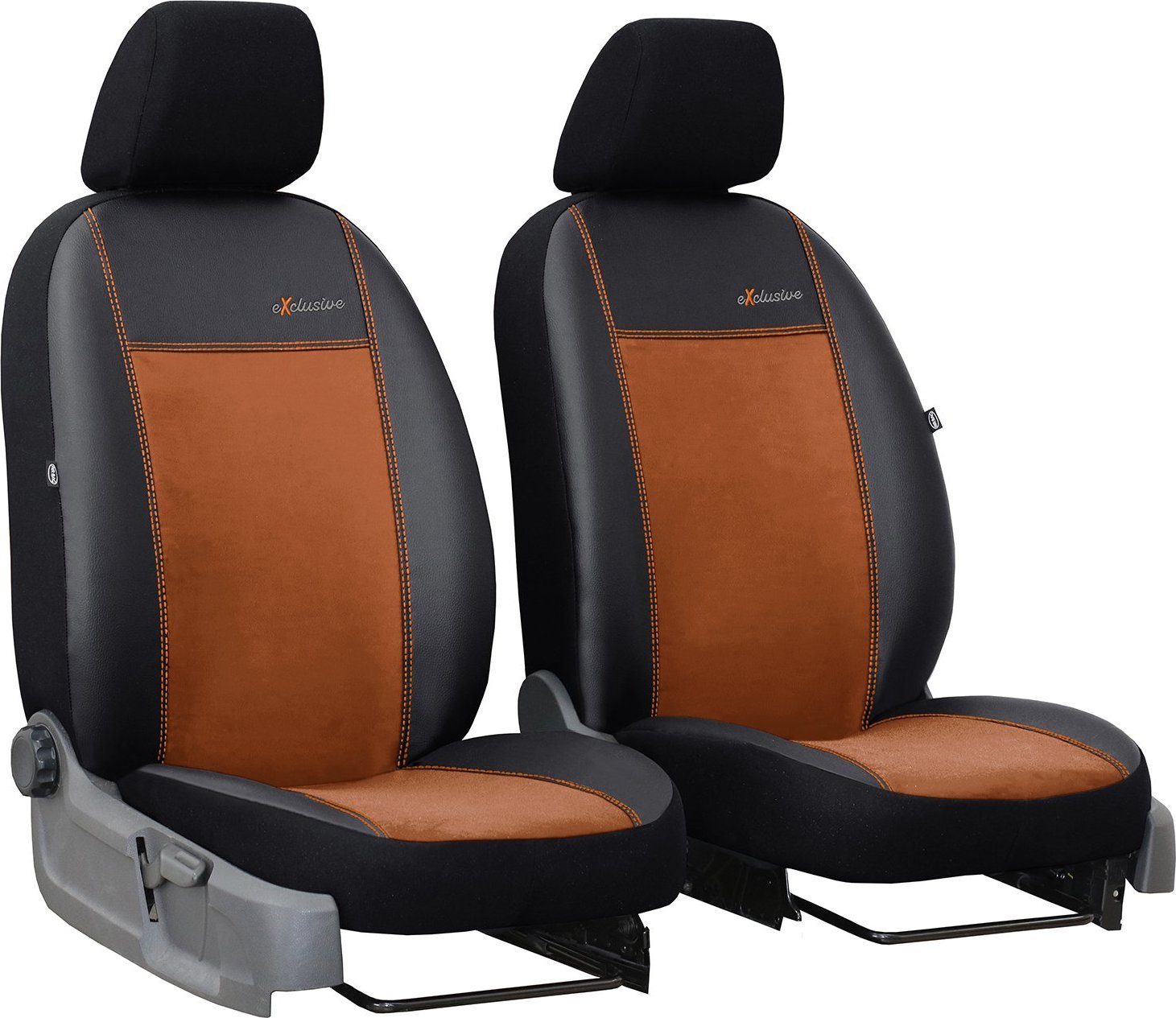 Pok-ter Pokrowce uniwersalne przody Exclusive alkantara 1+1 (brązowe)