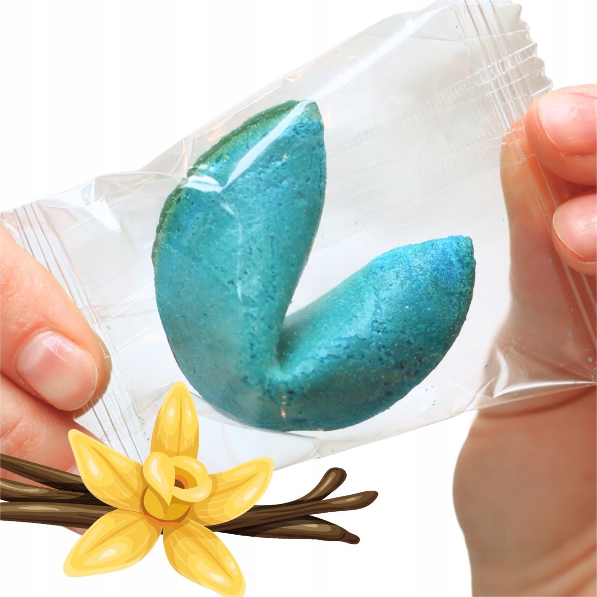 MagiaCiast Ciasteczka z wróżbą Niebieskie Komplementy dla gości Magiczne Ciastko 1 szt