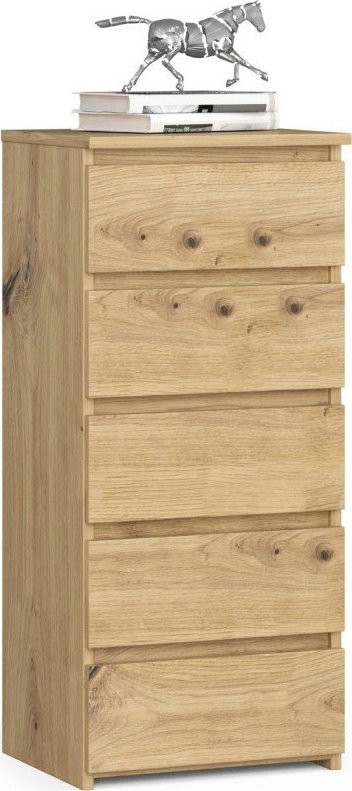 Fabryka Mebli Akord Komoda CL5 40 cm 5 szuflad - dąb artisan