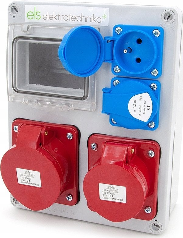 ELS Elektrotechnika Rozdzielnica budowlana Mikołajki 16A/5 + 32A/5 + 2*GS, obudowa naścienna, 4NO211