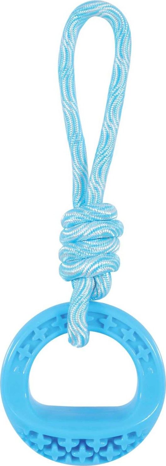Zolux Zabawka TPR SAMBA okrągła ze sznurem 26 cm kol. niebieski
