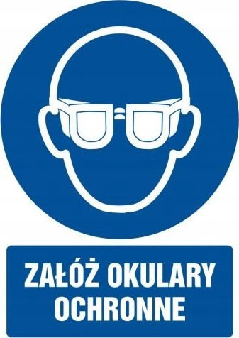 PROCERA Znak TDC, Załóż okulary ochronne