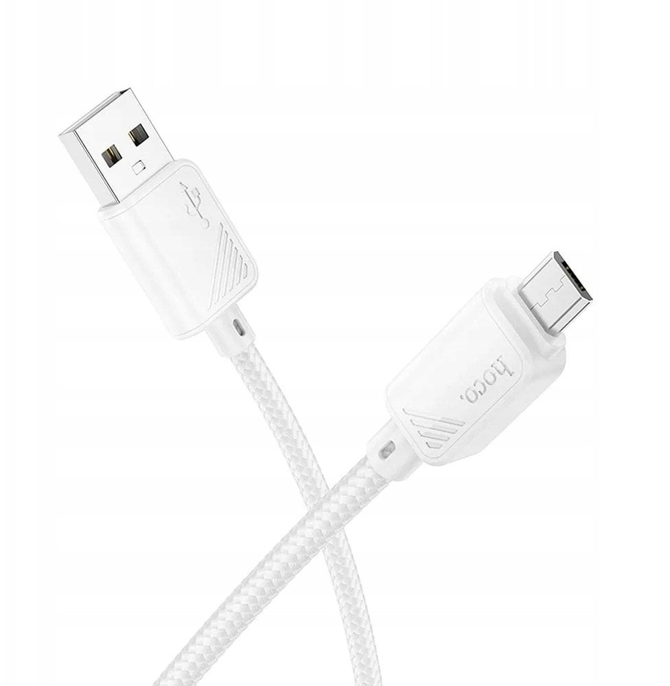 Kabel USB Hoco USB-A - microUSB 1 m Biały