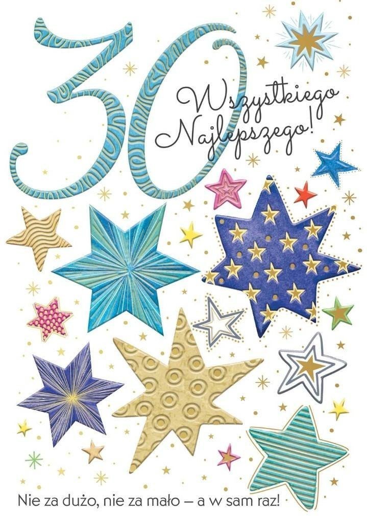 Karnet A5 Urodziny 30 - Gwiazdy