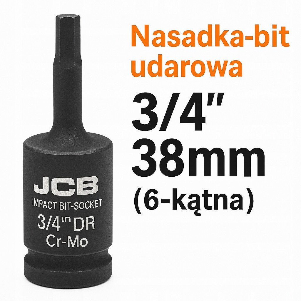 JCB Nasadka-bit udarowa 38mm 3/4" (6-kątna)
