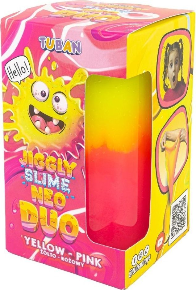 Jiggly Slime Neo Duo żółto-różowy 430g