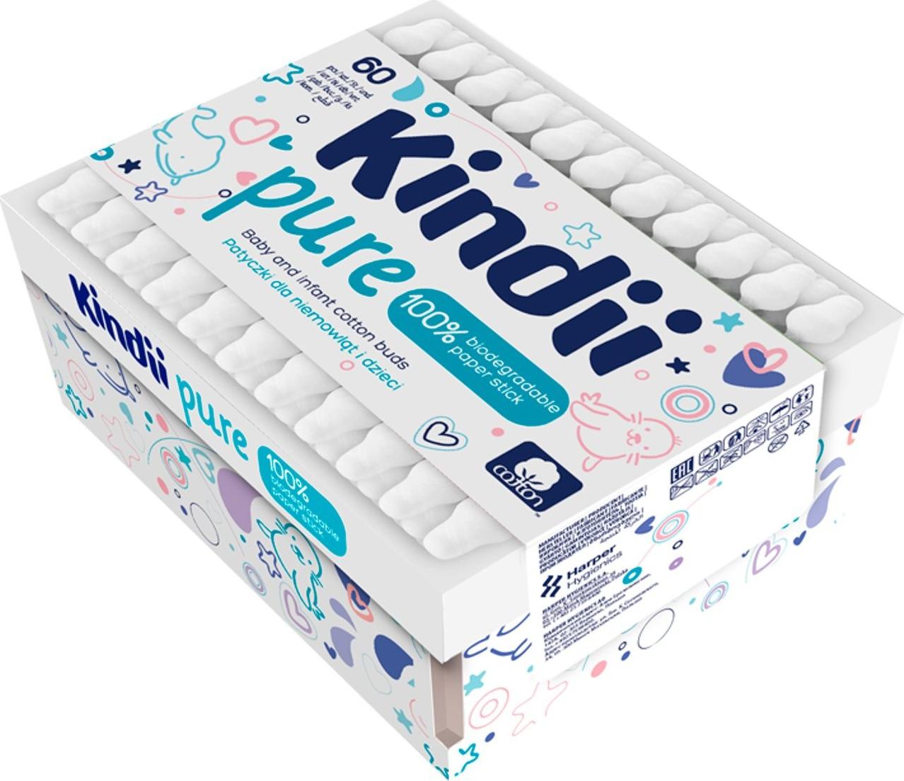 Kindii KINDII-PATYCZKI A 60SZT PUDEŁKO PURE