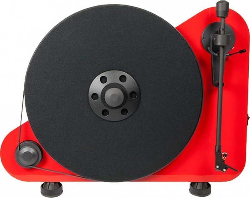 Gramofon Pro-Ject Audio Systems VTE BT R czerwony OM5e gramofon pionowy z Bluetooth