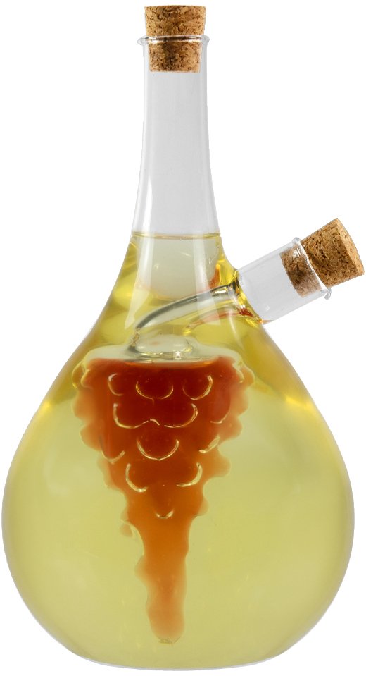 OZDOBNA BUTELKA WINOGRONO 480ml podwójna do oliwy octu 2w1 na wino nalewki