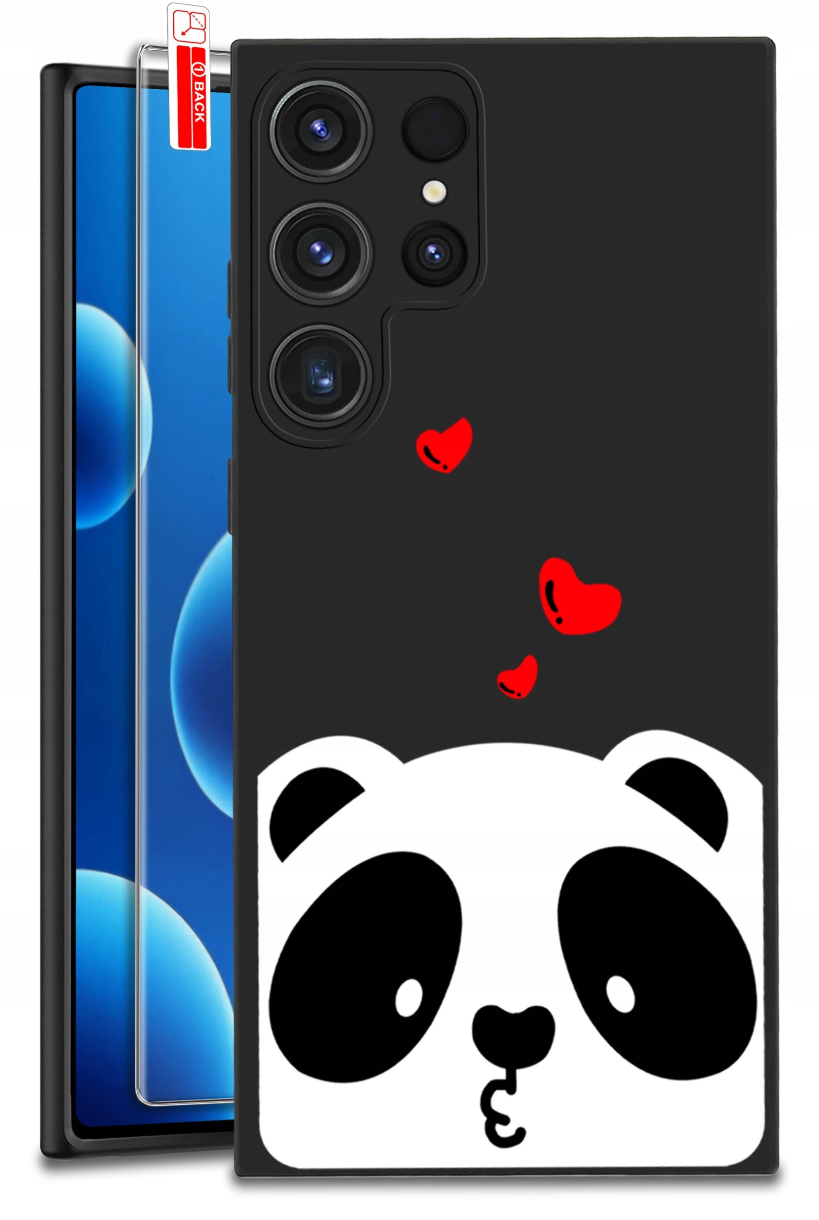 ETUI do Samsung Galaxy S25 Ultra WZORY | SILIKONOWE MATT CASE + SZKŁO 9H