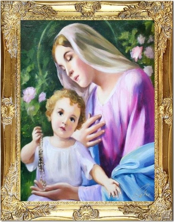 GO-BI Obraz "Maryja" ręcznie malowany 37x47cm
