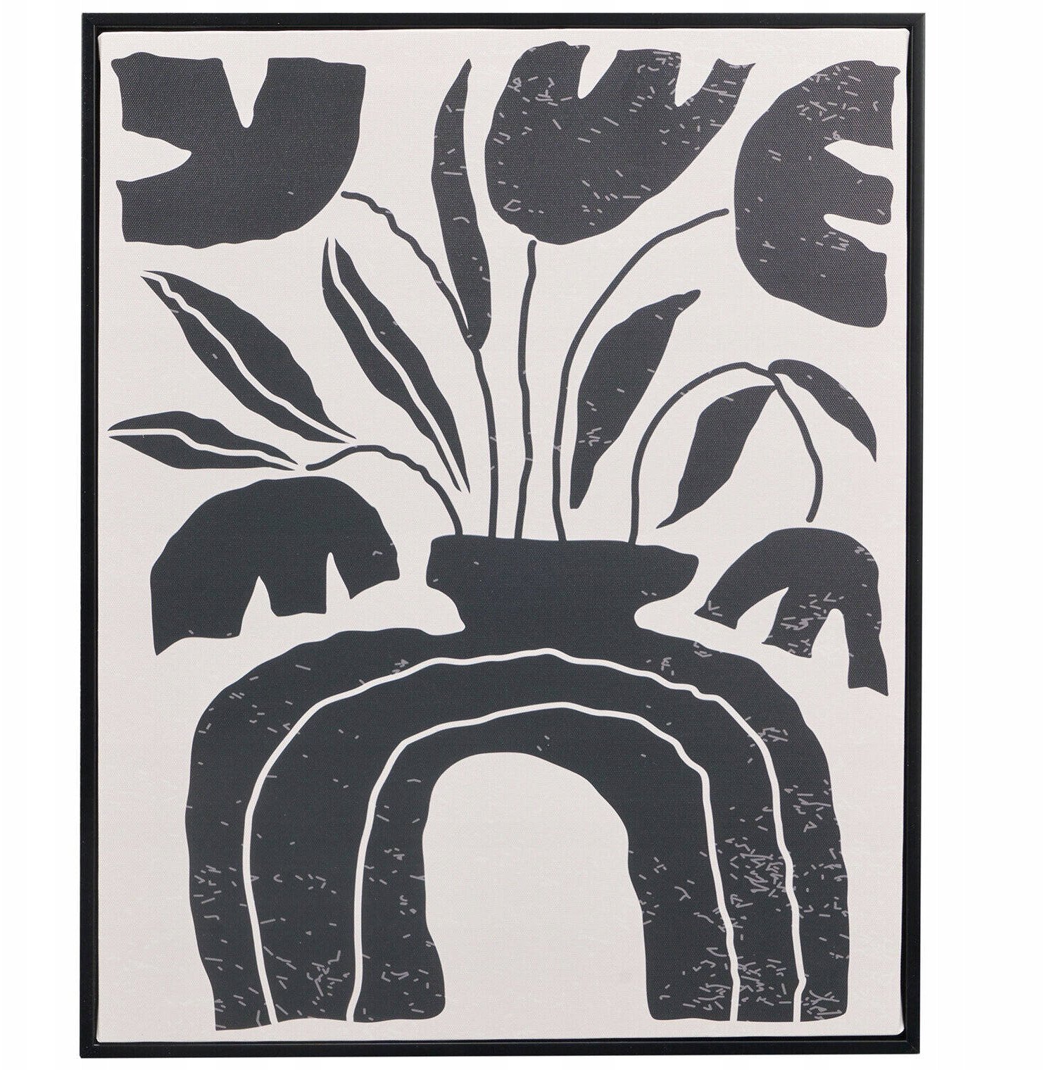 Obraz w czarnej ramie z motywem roślinnym EMBER, 40 x 50 cm