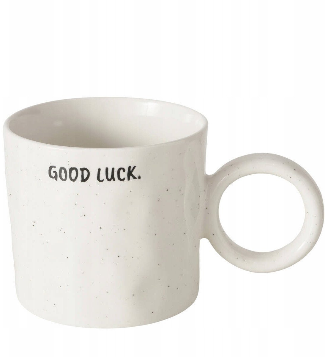 Kubek z okrągłym uchem GOOD LUCK, 360 ml