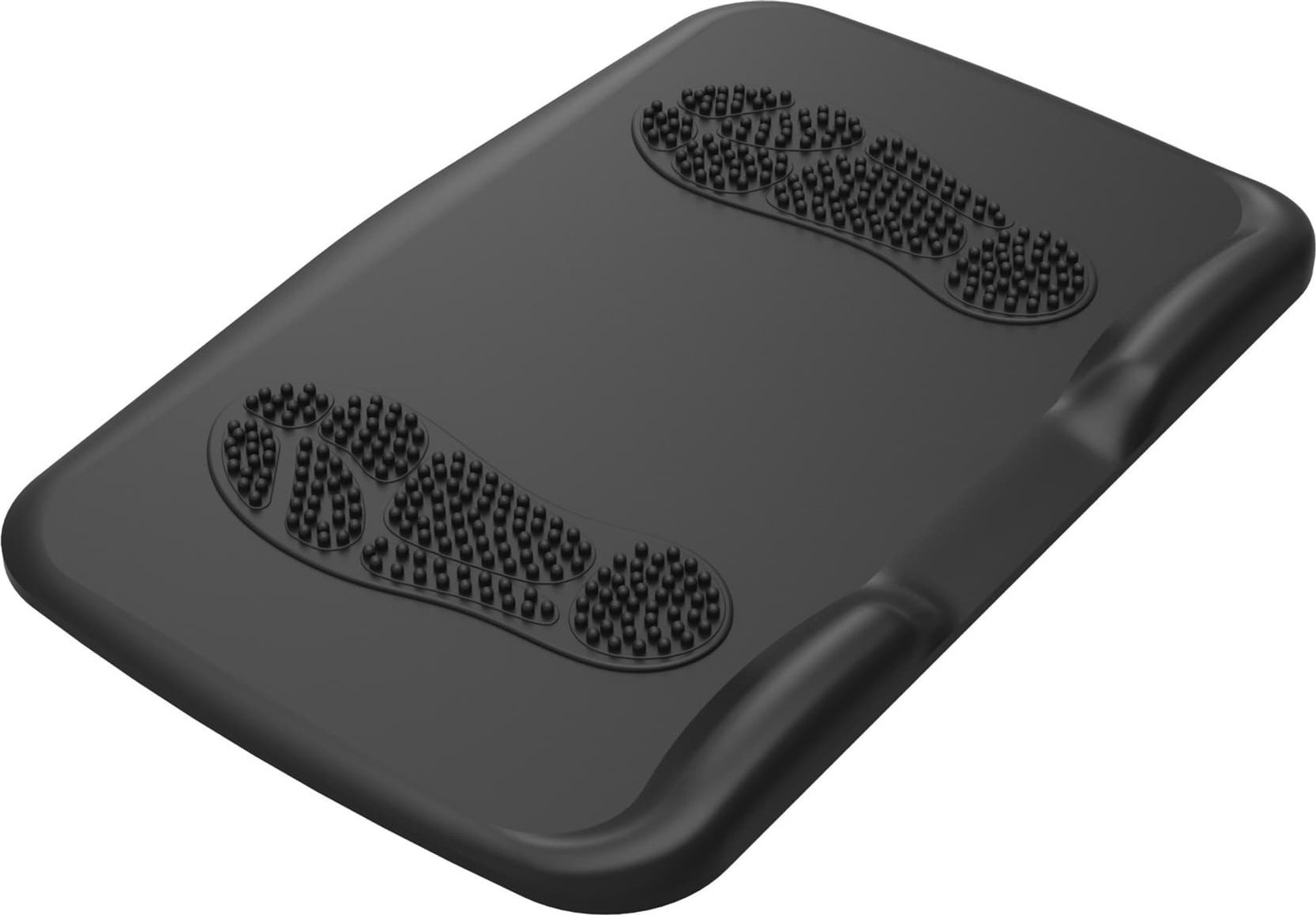 Podkładka, ergonomiczna pod nogi, do pracy na stojąco, z masażerem, antypoślizgowa, czarna, poliuretan