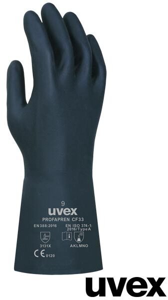 Uvex RUVEX-FAPREN Rękawice ochronne z neoprenu, wewnętrzna powierzchnia flok, co ułatwia zakładanie i zdejmowanie 10