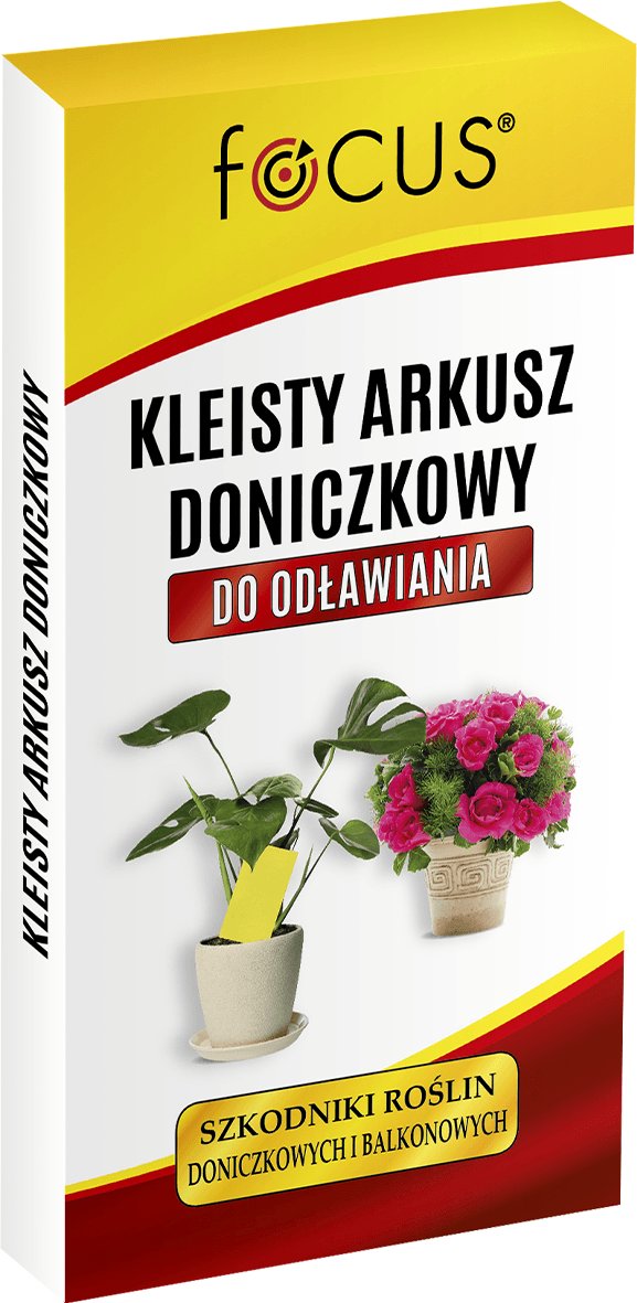 Kleisty arkusz doniczkowy do odławiania szkodnikówy roślin 12 sztuk Focus
