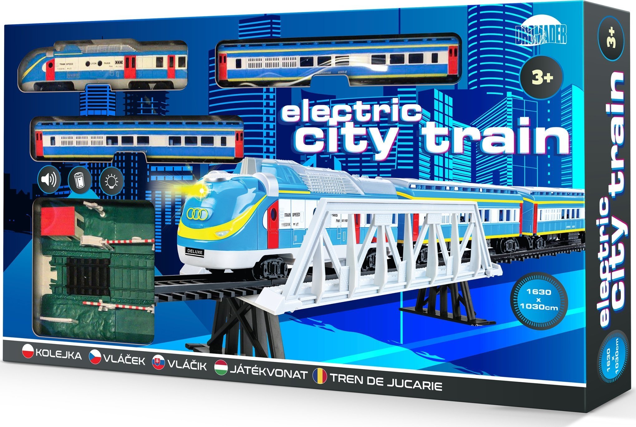 Dromader Kolejka Express z przejazdem kolejowym