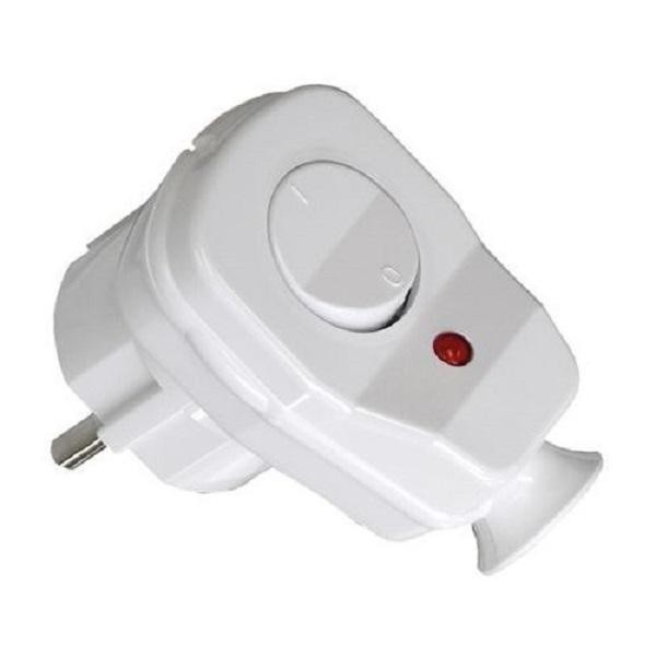 Powstaniec Wtyczka kątowa AWA-ŁK z wyłącznikiem i diodą 16A 2P+Z biała (1131-231-000-213)