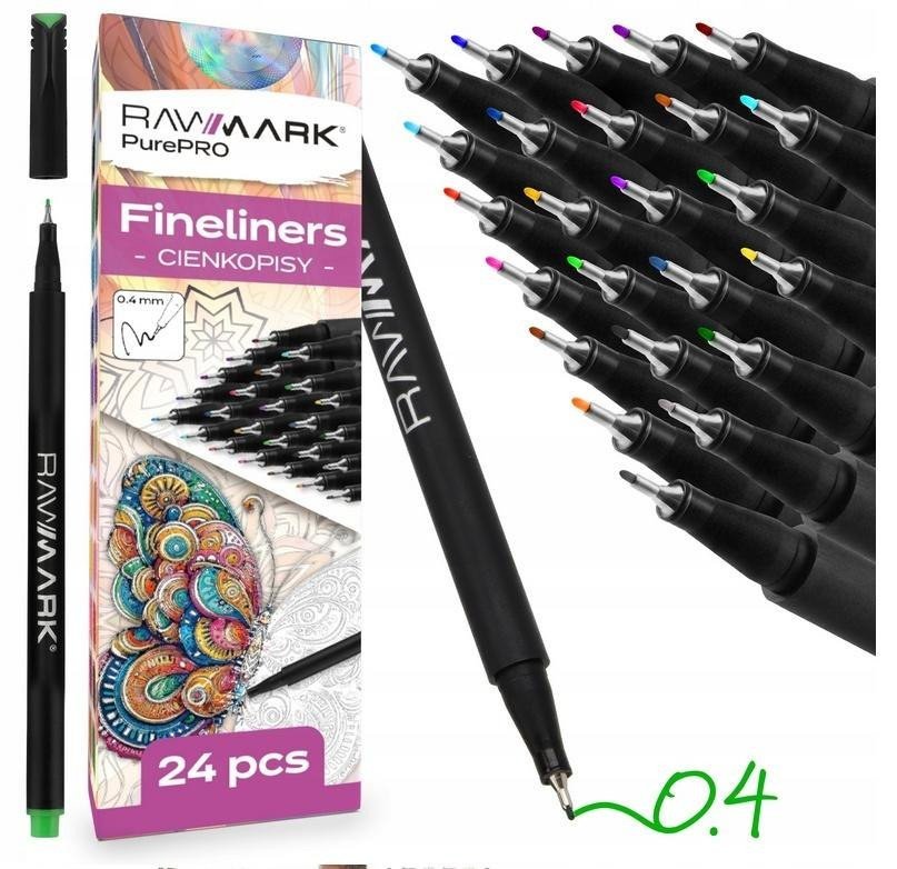 Cienkopisy 0.4mm 24 kolory EDUKAMP