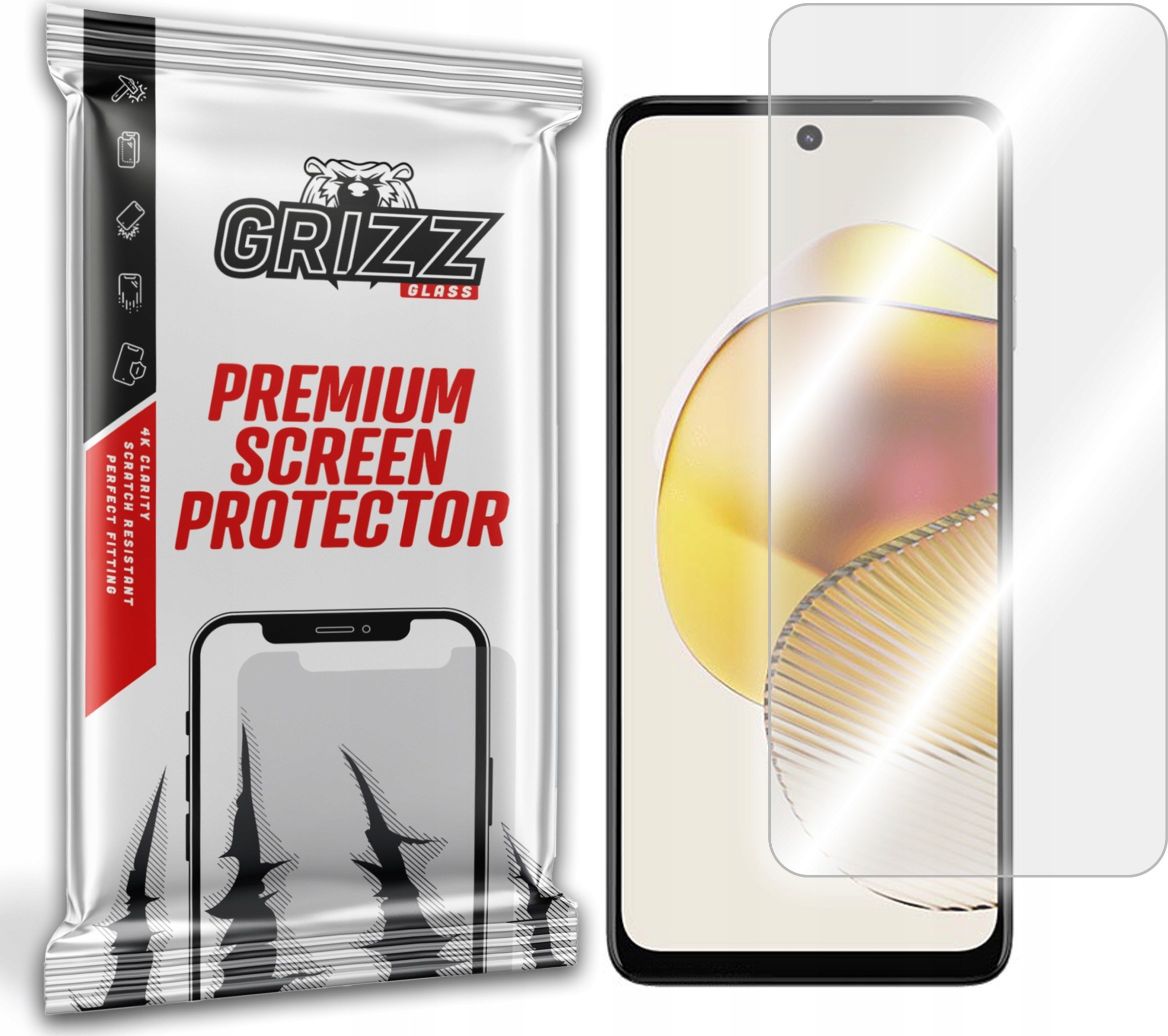 GrizzGlass Szkło hybrydowe GrizzGlass HybridGlass Motorola Moto G73