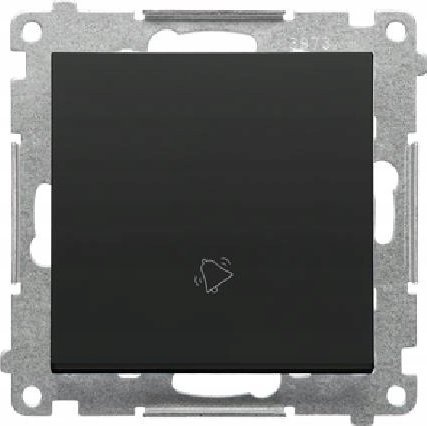 Kontakt-Simon Przycisk dzwonek Kontakt-Simon 55 TD1.01/149 moduł 10 AX, 250V~, szybkozłącza czarny mat