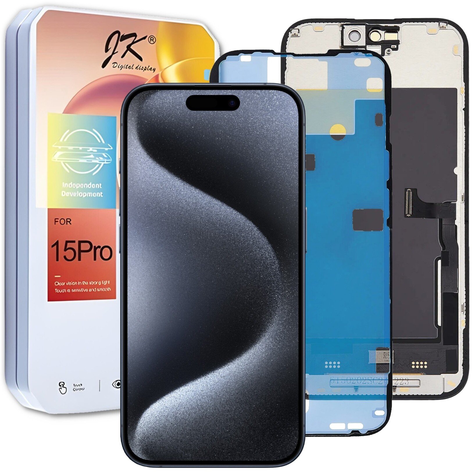 Wyświetlacz do iPhone 15 Pro LCD Ekran Ramka + Uszczelka Incell wersja JK