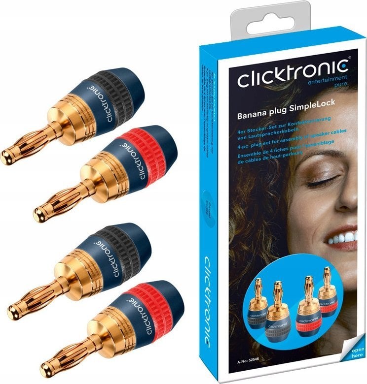 Clicktronic Wtyki bananowe SimpleLock