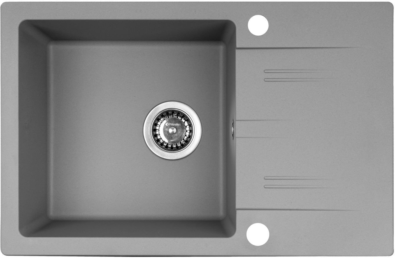 Zlew LEFKADA 68x44 1B 1D szary beton