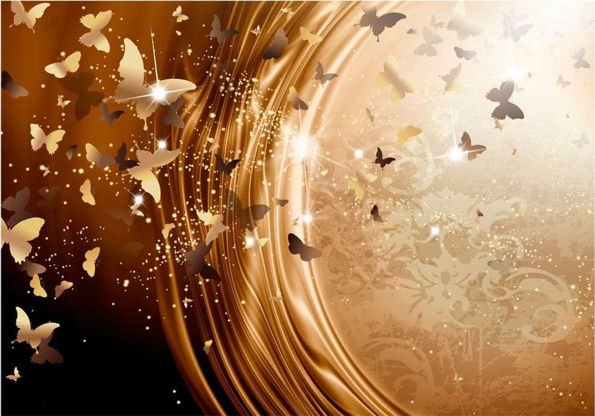 DecoNest Fototapeta - Złota ścieżka - 200X140