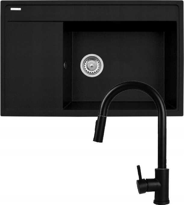 Zlewozmywak Pyramis Zestaw Pyramis CAMEA 79x50 1B1D R +IDEA BE volcano